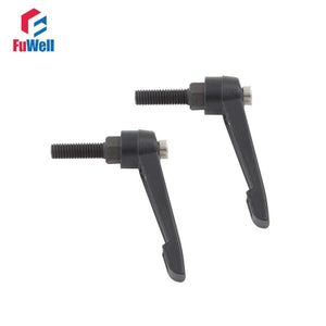2pcs M8 Male Thread Adjustable Handles Lever 16/20/25/30/35/40/45/50/55/60/70/80mm Thread Length Adjutable Clamping Handle Knob