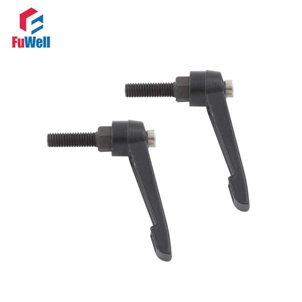 2pcs M8 Male Thread Adjustable Handles Lever 16/20/25/30/35/40/45/50/55/60/70/80mm Thread Length Adjutable Clamping Handle Knob