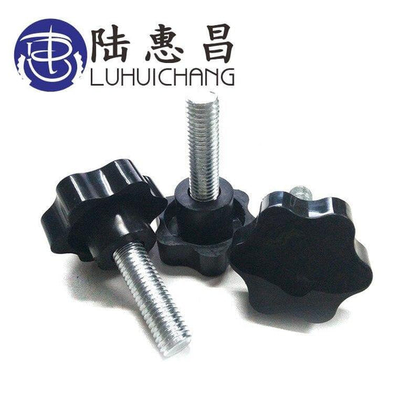 2pcs M8 Thread Star Shaped Clamping Nuts Knob For Industry Equipment Bakelite Plastic Head Handle Screw Head diameter 48#