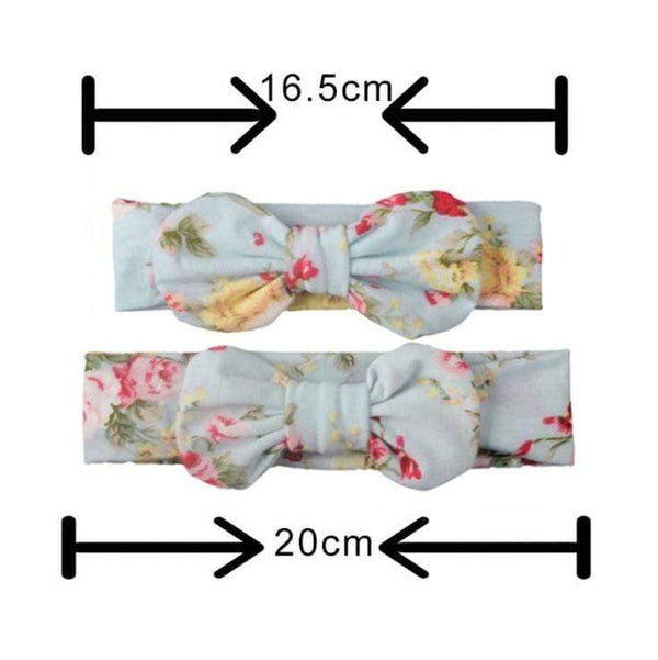 2PCS Mama & Baby Headwear Bowknot Elastic HeadBands For Women Children Tuban Baby HairBands Hair Accessories