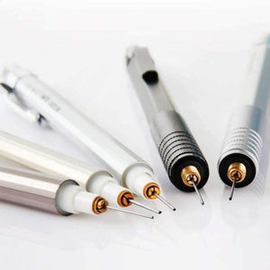 Planet Gates 2Pcs Metal Mechanical Pencil Set 0.5mm / 0.7mm HB Automatic Pencils Writing Sketch Drawing Pen Kawaii School Supplies Pencills