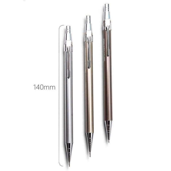 Planet Gates 2Pcs Metal Mechanical Pencil Set 0.5mm / 0.7mm HB Automatic Pencils Writing Sketch Drawing Pen Kawaii School Supplies Pencills