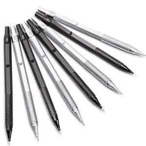 Planet Gates 2Pcs Metal Mechanical Pencil Set 0.5mm / 0.7mm HB Automatic Pencils Writing Sketch Drawing Pen Kawaii School Supplies Pencills