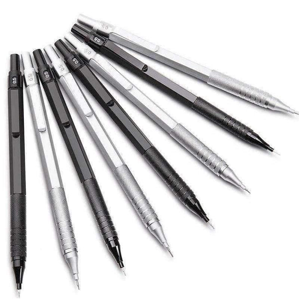 Planet Gates 2Pcs Metal Mechanical Pencil Set 0.5mm / 0.7mm HB Automatic Pencils Writing Sketch Drawing Pen Kawaii School Supplies Pencills