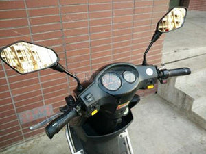 Planet Gates 2Pcs/Pair Motorcycle Mirror Scooter E-Bike Rearview Mirrors Electrombile Back Side Convex Mirror 8mm 10mm Carbon Fiber