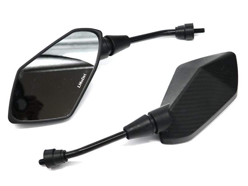 Planet Gates 2Pcs/Pair Motorcycle Mirror Scooter E-Bike Rearview Mirrors Electrombile Back Side Convex Mirror 8mm 10mm Carbon Fiber