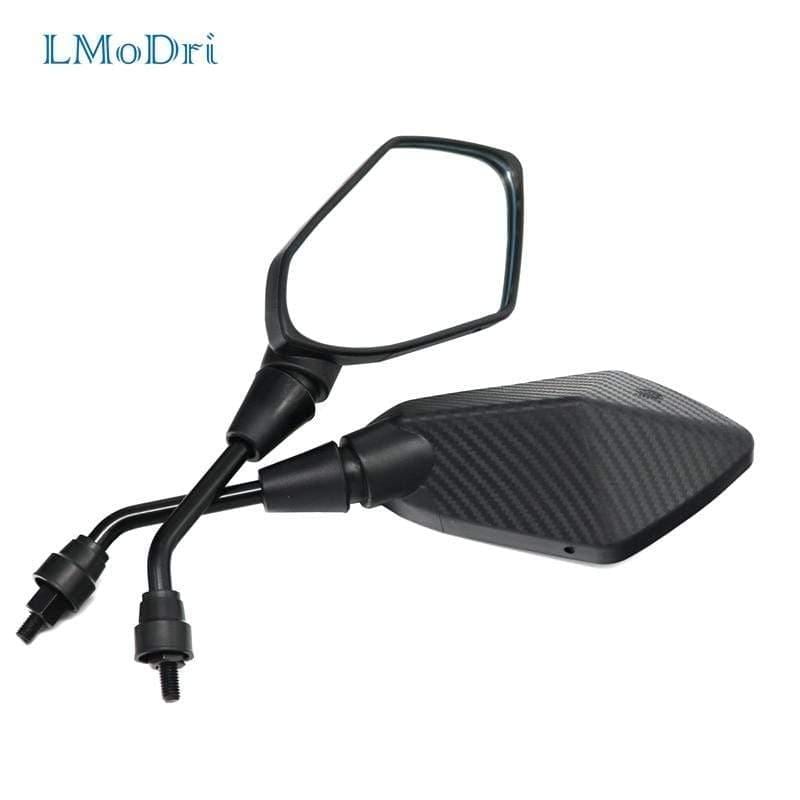 Planet Gates 2Pcs/Pair Motorcycle Mirror Scooter E-Bike Rearview Mirrors Electrombile Back Side Convex Mirror 8mm 10mm Carbon Fiber