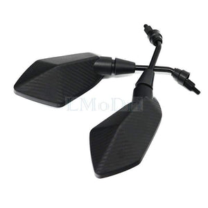 Planet Gates 2Pcs/Pair Motorcycle Mirror Scooter E-Bike Rearview Mirrors Electrombile Back Side Convex Mirror 8mm 10mm Carbon Fiber