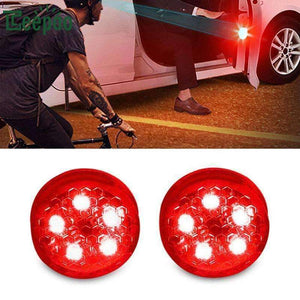 Planet Gates 2Pcs/Pair Novelty Car Door Warning Light Flashing LED Universal Wireless Door Open Safety Flicker Anti Rear-end Collision proof
