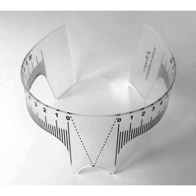 Planet Gates 2PCS Plastic Eyebrow Ruler Tattoo Permanent Makeup Radian Ruler Shaping Tool Beginner Tatoo Eyebrows Foot Positioning Nose Semi