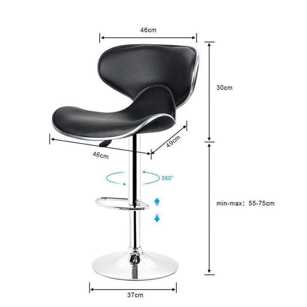 Planet Gates 2pcs PU Leather Swivel Bar Stools Chairs Height Adjustable Swivel Modern Style Kitchen Counter Pub Chair Barstools 5 Colors HWC