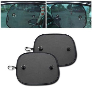 Planet Gates 2pcs Rear side Black Mesh Sunscreen Sun Visor Kids Car Sunscreen UV Protection Sun Visor For Car Window Sunscreen Suction Cups With Storage Bag