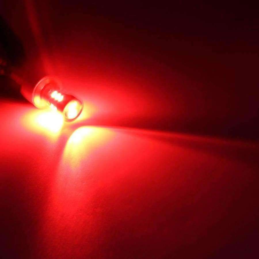 Planet Gates 2pcs Red High Power 15SMD 3030 LED 7443 T20 W21/5W Car Bulbs For Signal Lights Tail Lights Brake Lights Bright Red