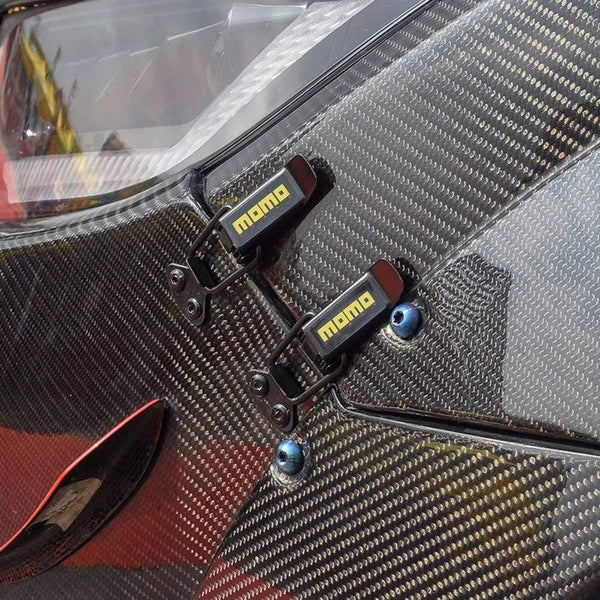 Planet Gates 2PCS Security Hook Lock Clip Kit Car Quick Release Bumper Buckle Fasteners Trunk Front Rear Fender Bumper Hatch Buckle Fastener