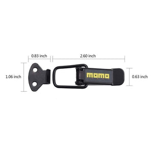 Planet Gates 2PCS Security Hook Lock Clip Kit Car Quick Release Bumper Buckle Fasteners Trunk Front Rear Fender Bumper Hatch Buckle Fastener