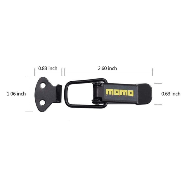 Planet Gates 2PCS Security Hook Lock Clip Kit Car Quick Release Bumper Buckle Fasteners Trunk Front Rear Fender Bumper Hatch Buckle Fastener