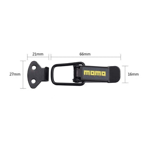 Planet Gates 2PCS Security Hook Lock Clip Kit Car Quick Release Bumper Buckle Fasteners Trunk Front Rear Fender Bumper Hatch Buckle Fastener