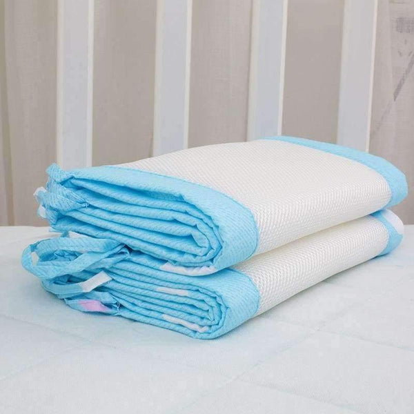 Planet Gates 2Pcs/Set Breathable Summer Baby Bedding Bumper Collision Half Around baby bumper crib set Cotton Printing Mesh Safety Rails