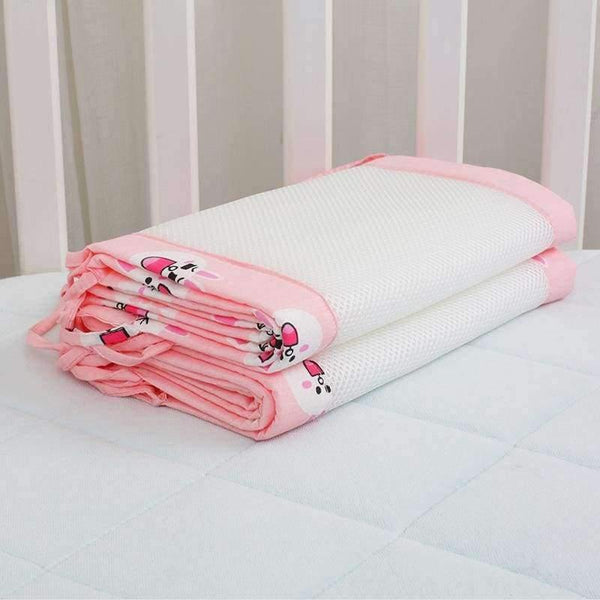 Planet Gates 2Pcs/Set Breathable Summer Baby Bedding Bumper Collision Half Around baby bumper crib set Cotton Printing Mesh Safety Rails