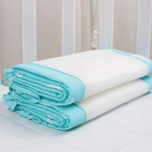 Planet Gates 2Pcs/Set Breathable Summer Baby Bedding Bumper Collision Half Around Baby Crib Bumpers Bedding Cotton Printing Mesh Safety Rails