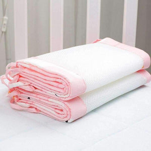 Planet Gates 2Pcs/Set Breathable Summer Baby Bedding Bumper Collision Half Around Baby Crib Bumpers Bedding Cotton Printing Mesh Safety Rails