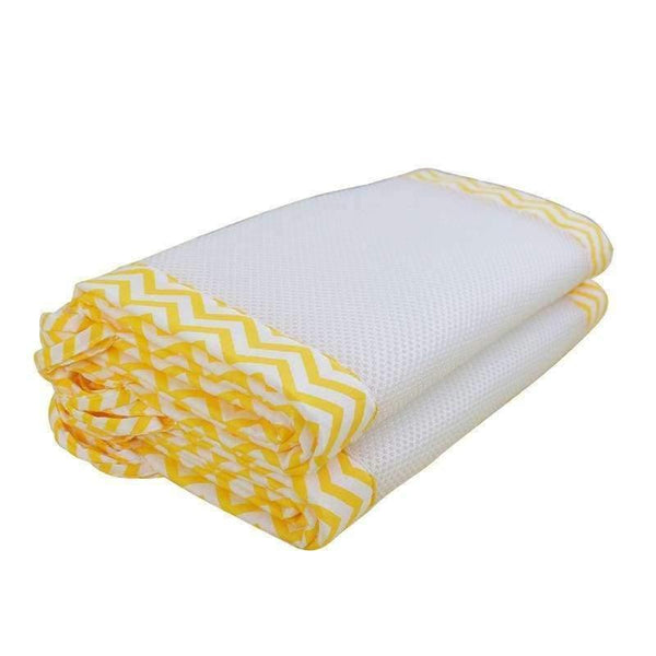 Planet Gates 2Pcs/Set Breathable Summer Baby Bedding Bumper Collision Half Around Baby Crib Bumpers Bedding Cotton Printing Mesh Safety Rails