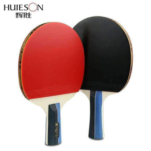 Planet Gates 2Pcs/Set Classic 5 Ply Solid Wood Table Tennis Rackets Double Face Pimples-in Rubber Table Tennis Bats for Teenagers