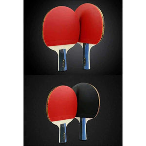 Planet Gates 2Pcs/Set Classic 5 Ply Solid Wood Table Tennis Rackets Double Face Pimples-in Rubber Table Tennis Bats for Teenagers