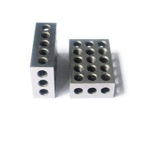 2pcs/set Hardened Steel Blocks 1-2-3" Precision Matched Machinist Tool 23 Holes 25-50-75mm Block Gauge Quick Delivery New