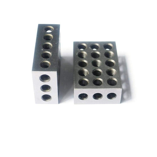 2pcs/set Hardened Steel Blocks 1-2-3" Precision Matched Machinist Tool 23 Holes 25-50-75mm Block Gauge Quick Delivery New