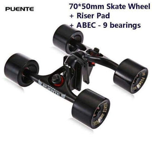 Planet Gates 2pcs / Set Skateboard Truck With 70*50mm Skate Wheel + Riser Pad + ABEC - 9 bearings  Installing Tool for Skateboard