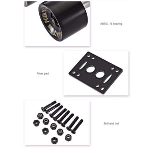 Planet Gates 2pcs / Set Skateboard Truck With 70*50mm Skate Wheel + Riser Pad + ABEC - 9 bearings  Installing Tool for Skateboard