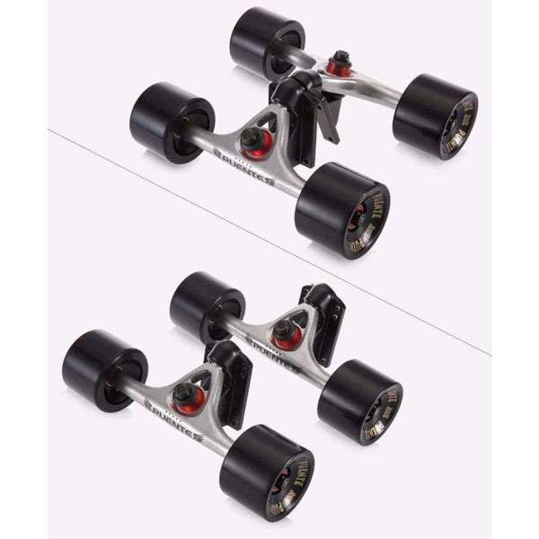 Planet Gates 2pcs / Set Skateboard Truck With 70*50mm Skate Wheel + Riser Pad + ABEC - 9 bearings  Installing Tool for Skateboard