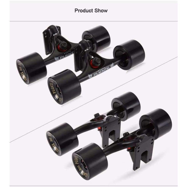 Planet Gates 2pcs / Set Skateboard Truck With 70*50mm Skate Wheel + Riser Pad + ABEC - 9 bearings  Installing Tool for Skateboard