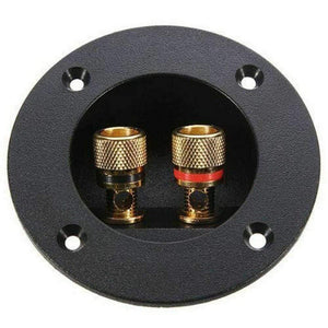 2Pcs/set Subwoofer Speaker Box Terminal Round Cup Connector For 4mm Banana Plugs