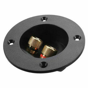 2Pcs/set Subwoofer Speaker Box Terminal Round Cup Connector For 4mm Banana Plugs