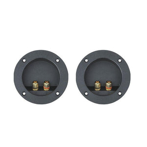 2Pcs/set Subwoofer Speaker Box Terminal Round Cup Connector For 4mm Banana Plugs
