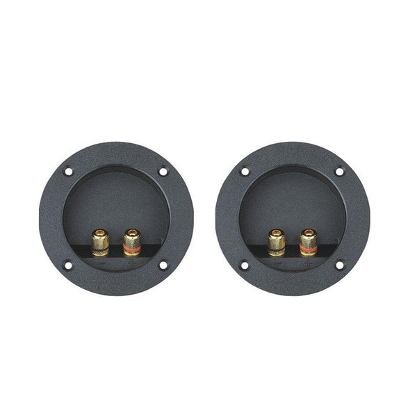 2Pcs/set Subwoofer Speaker Box Terminal Round Cup Connector For 4mm Banana Plugs