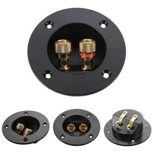 2Pcs/set Subwoofer Speaker Box Terminal Round Cup Connector For 4mm Banana Plugs