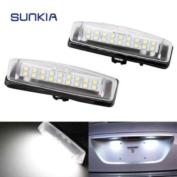 Planet Gates 2Pcs/Set SUNKIA LED Number License Plate Lights For Lexus IS200 IS300 LS430 GS300 GS430 GS400 ES300 ES330 RX300 RX330 RX350