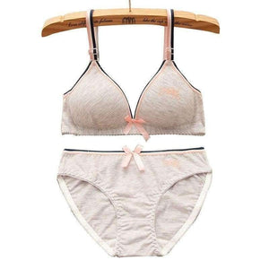 Planet Gates 2Pcs/Set Teenage Girl Clothing Underwear Sexy Bras For Girls 12/14/16Y Brassiere Briefs Cotton Training Bra KW26