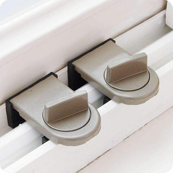 Planet Gates 2pcs sliding doors and windows limiter plastic steel rotary switch lock sliding window blocker hardware accessories