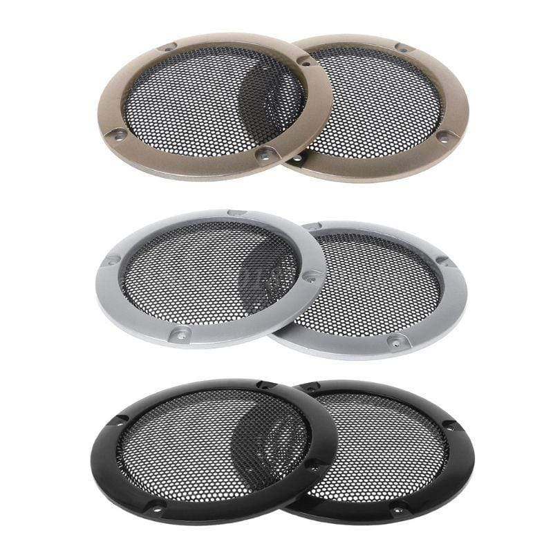 Planet Gates 2PCS Speaker Grills 3" Protective Subwoofer Frame Grille Cover Steel Mesh Decorative Circle DIY Accessories
