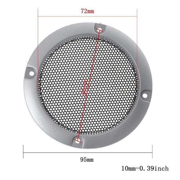 Planet Gates 2PCS Speaker Grills 3" Protective Subwoofer Frame Grille Cover Steel Mesh Decorative Circle DIY Accessories