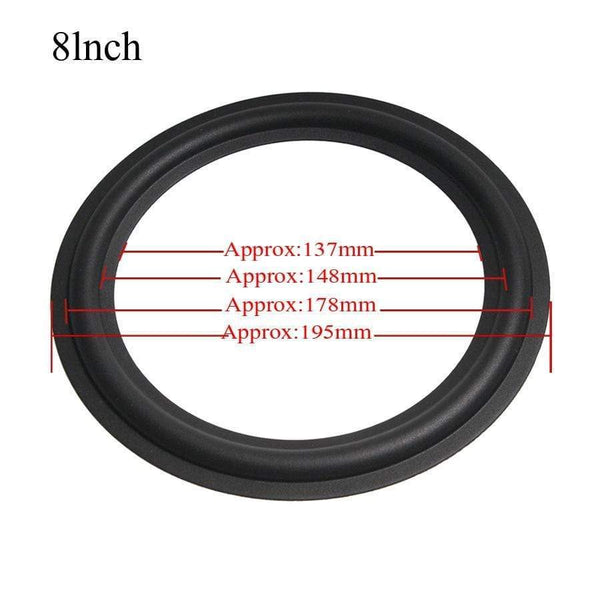 Planet Gates 2PCS Speaker Rubber Repair Folding Edge Ring Subwoofer Speaker Repair Accessories DIY 3/4/5/6/8/10INCH