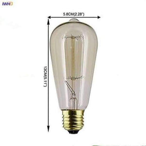 IWHD Ampoule Vintage lampa Edison Bulb ST64 E27 40W 220V Retro žárovka Žárovka Průmyslová dekorace Ampul Bombily Gloeilamp