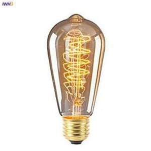 Planet Gates 2ks ST64 1 IWHD Ampule Vintage Lamp Edison Bulb ST64 E27 40W 220V Retro Lamp Light Light Industrial Decoration Ampul Bombillas Gloeilamp