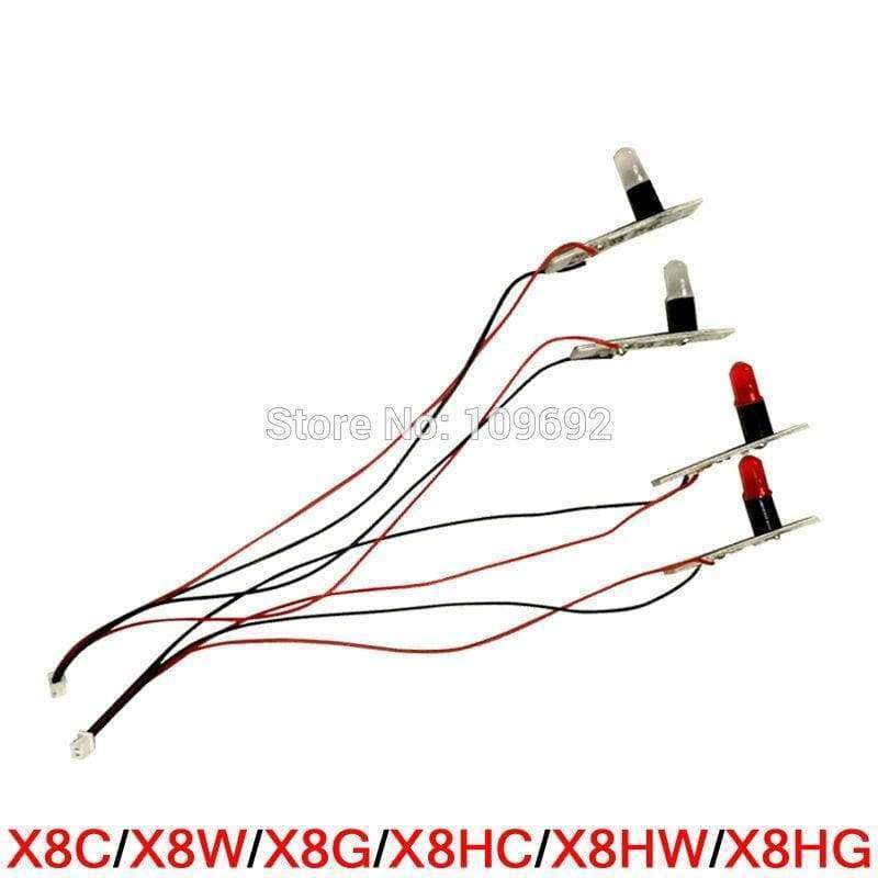 Planet Gates 2PCS SYMA X8 X8C X8W X8G X8HC X8HW X8HG LED Light RC Quadcopter Drone Red Green LED Spare Parts Helicopter Accessories