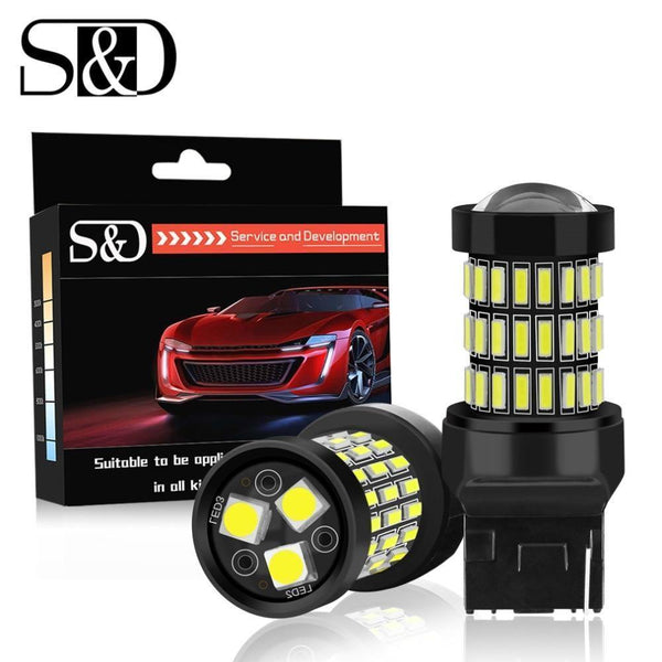 Planet Gates 2pcs T20 7440 W21W WY21W LED 7443 SRCK W21/5W LED Bulbs 12V Car Lights Turn Signal Brake Reverse Tail Lamp Auto 1200LM