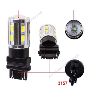 Planet Gates 2Pcs T25 LED 3157 3156 3057 3056  p27/7w LED Bulbs 12 SMD LED Bulb Car Rear Brake Lights Parking 12V Amber White Red  D020
